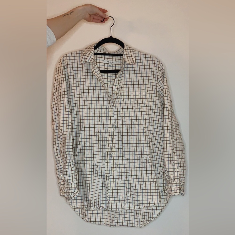 Madewell Oversized Plaid Top